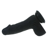 Pedro Thick Realistic Cock with Balls Black Silicone Dildo 16cm Insertable Length Dongs Realistic